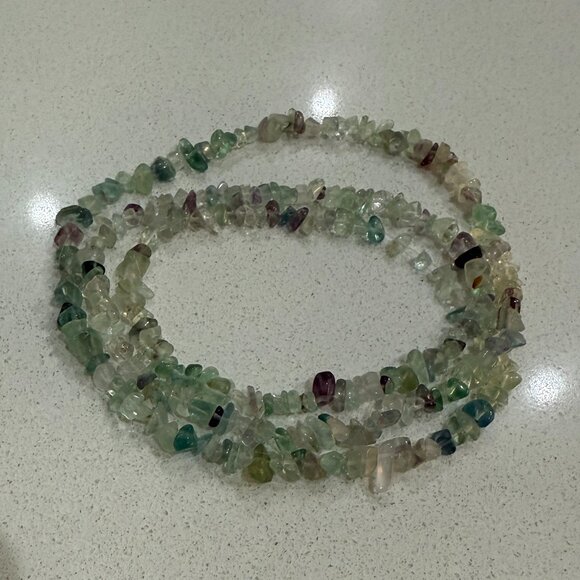 Fluorite Bead Chip Necklace - Picture 7 of 7